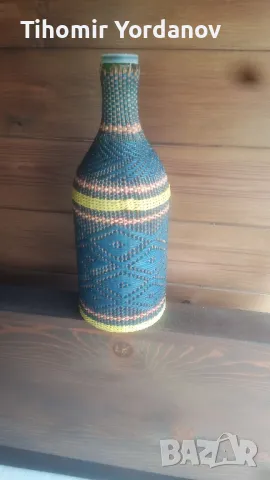 Плетена бутилка., снимка 4 - Антикварни и старинни предмети - 50235877