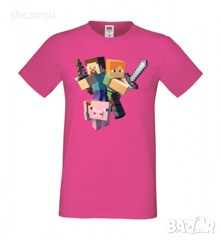 Мъжка тениска майнкрафт Minecraft 2,Minecraft,Игра,Забавление,подарък,Изненада,Рожден Ден., снимка 14 - Тениски - 36495016