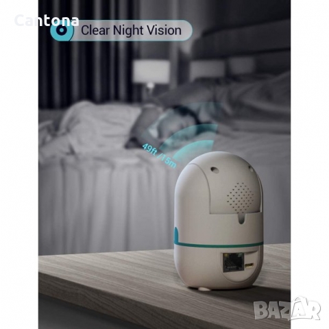 HeimVision HM202 360° WiFi IP камера, 1080P, PTZ, двупосочно аудио, нощно виждане, бебефон, снимка 5 - IP камери - 36051808
