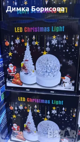 Коледна LED Лампа с декоративни орнаменти, снимка 2 - Декорация за дома - 47981409