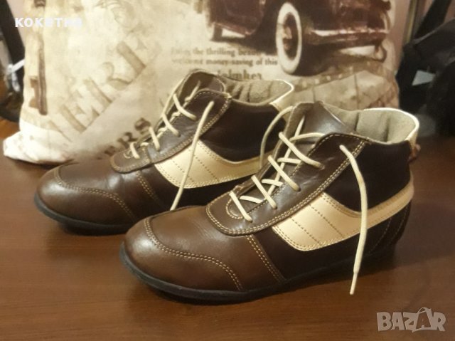 Обувки - боти от естествена кожа, снимка 4 - Детски обувки - 35791198