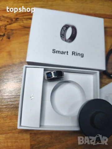 Смарт Пръстен QRing с OLED Екран – Пулс, Часовник и Брояч + Док станция, Номер 9 