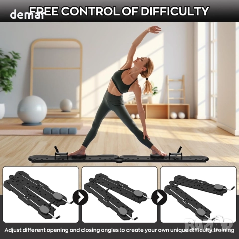 IMAYCC сгъваем преносим многофункционален комплект за пилатес, снимка 5 - Фитнес уреди - 52412193