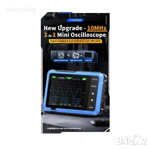 ANIMABG Цифров осцилоскоп и сигнал генератор, 2в1, DSO510, 10MHz, снимка 9 - Друга електроника - 49007629