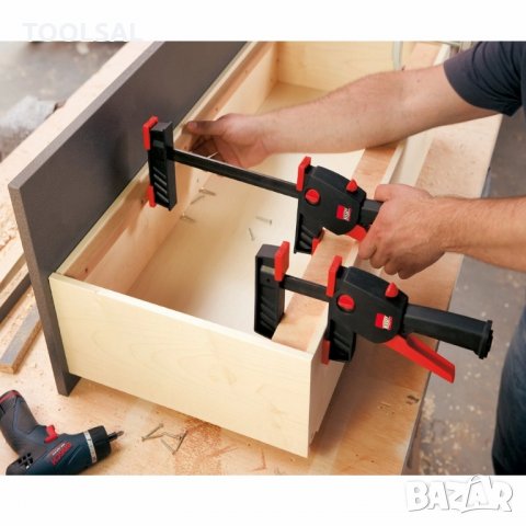 Стяга Bessey дърводелска с пластмасови челюсти автоматична 85х300 мм, DUO30-8, снимка 2 - Стяги - 34020903