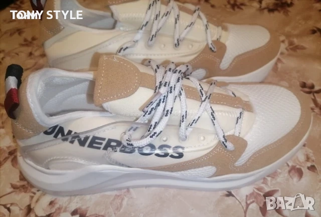 RUNNERBOSS Оригинал Нови Дамски Маратонки Изцяло от Естествена Кожа 42, снимка 8 - Маратонки - 51696824