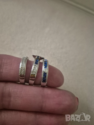 само днессребърен пръстен от 3 части, снимка 3 - Пръстени - 51855206