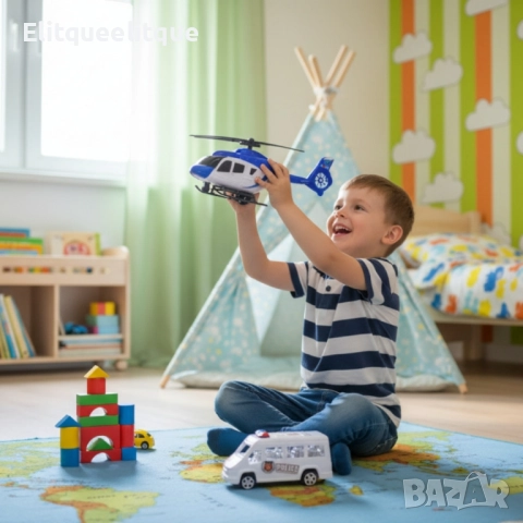 Комплект полицейски хеликоптер и бус S.W.A.T., снимка 2 - Коли, камиони, мотори, писти - 52228578