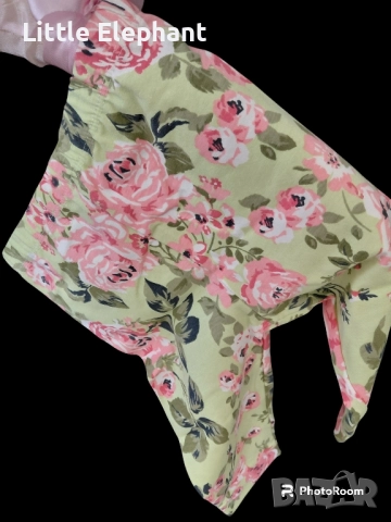 Клинче за 6-9 мес момиченце"Big little flower",розичка/ново