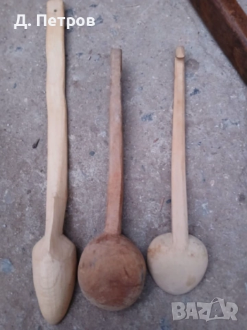 Стара дървена кобилица и дървени лъжици, снимка 7 - Антикварни и старинни предмети - 52830579