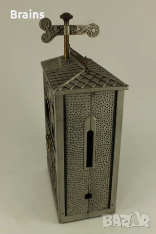 Стара Руска Музикална Кутия За Цигари Къщичка С Ветропоказател, снимка 8 - Антикварни и старинни предмети - 51159684