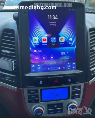 Hyundai Santa Fe 2 2006 - 2012 9.7 Мултимедия Навигация Android, снимка 3 - Аксесоари и консумативи - 50068374