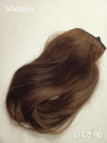 Естествена европейска коса 55см.100гр.с клипси , снимка 4 - Аксесоари за коса - 52525503