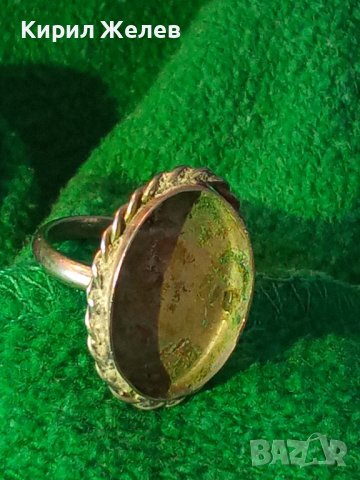 СТАРИНЕН АР ДЕКО СРЕБЪРЕН ПРЪСТЕН ВИСОКА ПРОБА СРЕБРО с ГНЕЗДО За ВГРАЖДАНЕ на Скъпоц. КАМЪК 31252, снимка 11 - Антикварни и старинни предмети - 40920590