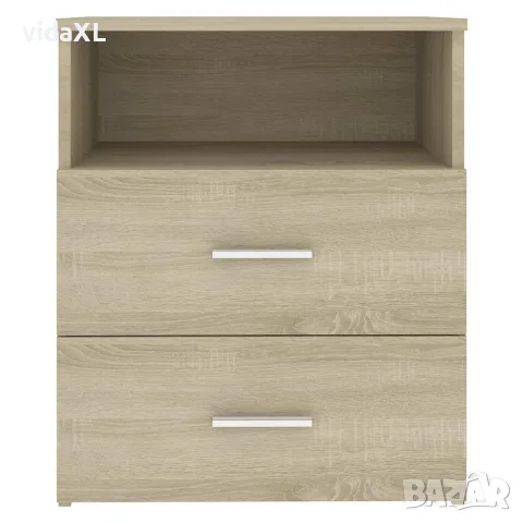 vidaXL Нощни шкафчета, 2 бр, дъб сонома, 50x32x60 см, снимка 6 - Шкафове - 56147765
