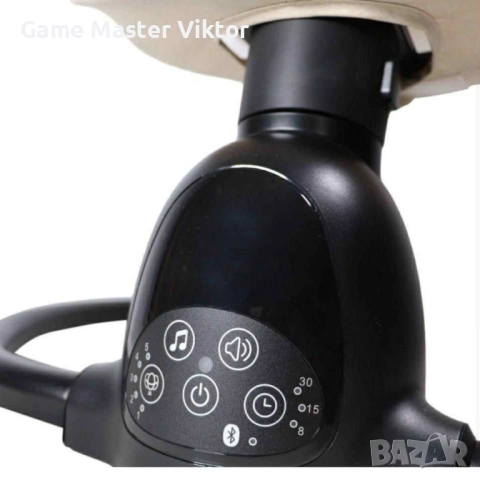 Интелигентен бебешки шезлонг с Bluetooth, дистанционно управление и автоматично люлеене, снимка 2 - За бебешки колички - 52221293