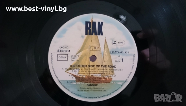 Грамофонна Плоча (Smokie - The Other Side of the Road), снимка 3 - Грамофонни плочи - 52674616