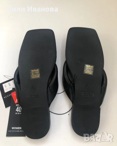 Модерни, черни чехли, снимка 3 - Чехли - 51266445