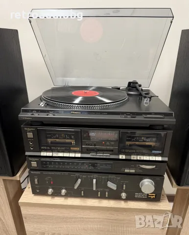 🔊Ретро аудио система - сет TECHNICS - усилвател, двукасетъчен дек, тунер, грамофон + колони🔊, снимка 4 - Аудиосистеми - 56091609