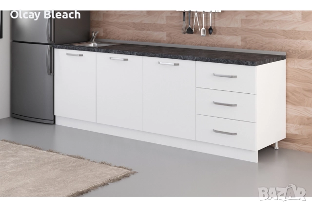Кухненски долен модул 240см Minar White