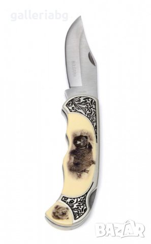 Джобен нож с изображение на Мечка , снимка 3 - Ножове - 40082514
