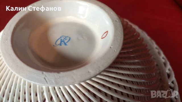 Разкошна руска фруктиера, ръчна изработка, порцелан, снимка 6 - Други - 53698767
