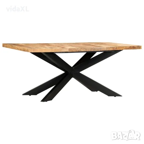 vidaXL Трапезна маса, 180x90x76 cм, грубо мангово дърво масив, снимка 5 - Маси - 56146544