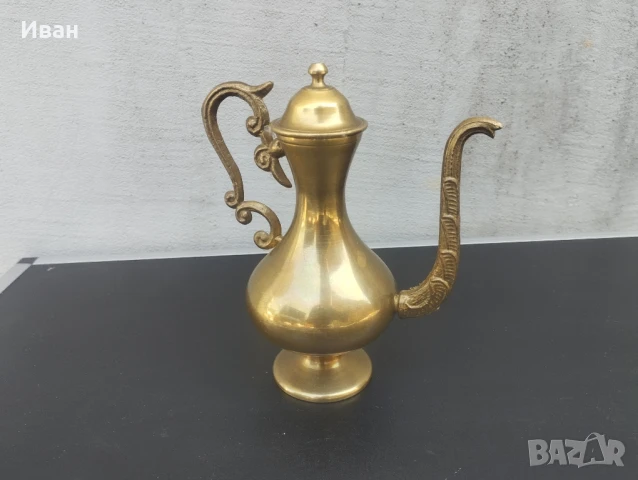 Месингов свещник 3ка, малък ибрик , чан / хлопка , снимка 2 - Антикварни и старинни предмети - 51096162