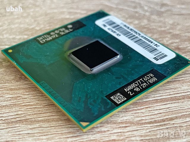 Intel® Core™ Duo mobile T6570 (2.1 GHz), 800 MHz FSB, 2-MB L2 cache, SLGLL