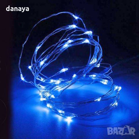 2588 Светещ гирлянд мини led лампички на батерии, 5 метра, водоустойчиви, снимка 11 - Декорация за дома - 35752647