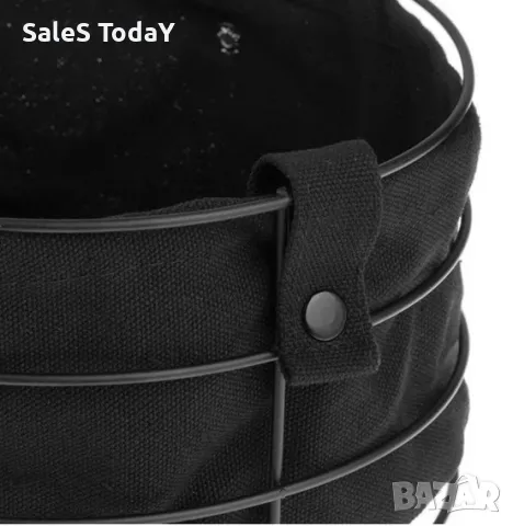 Органайзер, Кръгъл, Черен с метална основа, Ø22x12см , снимка 2 - Органайзери - 49347549
