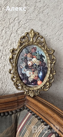 Барокова метална рамка– Италия, маркирана., снимка 4 - Антикварни и старинни предмети - 53699888