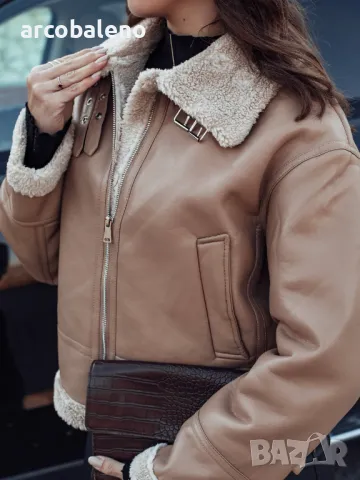 Дамско кожено яке SHEREB, 3цвята , снимка 8 - Якета - 47710028