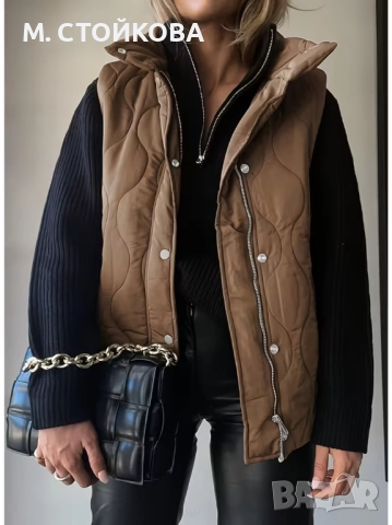 кафяв елек в размер XL, снимка 5 - Елеци - 52890641