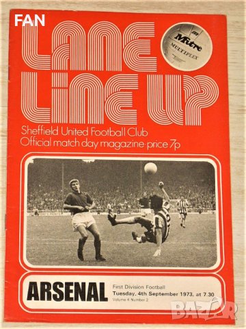 Шефилд Юнайтед оригинални футболни програми - Арсенал 1967,1971 Нюкасъл 1977 (ФА къп) Бирмингам 1973, снимка 4 - Фен артикули - 28466991