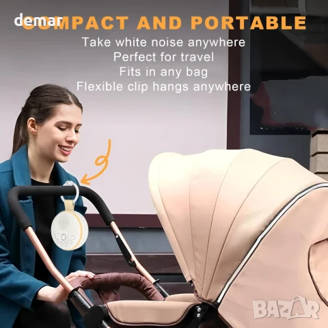 Машина за бял шум с нощна светлина, 21 успокояващи звука, батерия 1800mAh, таймер, снимка 4 - Други стоки за дома - 50601715
