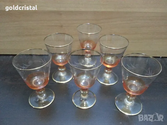 ретро стъклени чаши , снимка 2 - Антикварни и старинни предмети - 47389398