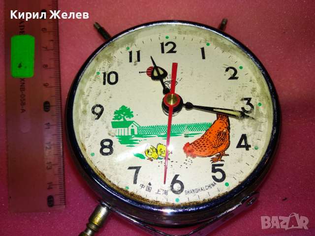 SHANGHAI CHINA Стар РЯДЪК КОЛЕКЦИОНЕРСКИ РЕТРО МЕХАНИЧЕН КИТАЙСКИ БУДИЛНИК ШАНХАЙ 28696, снимка 13 - Антикварни и старинни предмети - 44545936