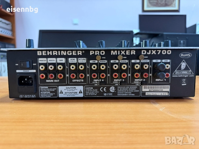 Behringer DjX 700 PRO MIXER, снимка 3 - Ресийвъри, усилватели, смесителни пултове - 52109422