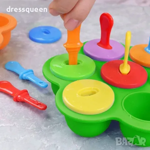 4309 Силиконова форма за ледени близалки и сладолед, снимка 7 - Форми - 48905613