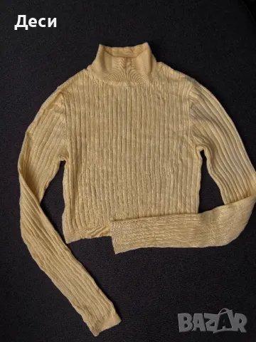 Жълта къса блузка