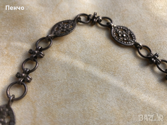 старинен, възрожденски сребърен накит/сокай, прочелник/ - сребро, сачан, снимка 3 - Антикварни и старинни предмети - 45249107