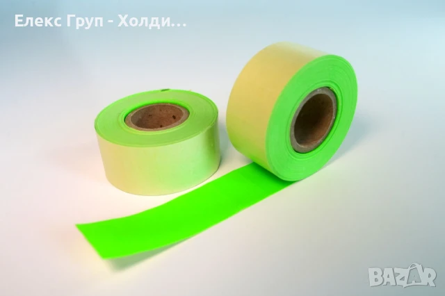 Етикети за двуредови маркиращи клещи 26х16 mm, сигнални цветове - жълт, оранжев, зелен, снимка 3 - Друго търговско оборудване - 51042301