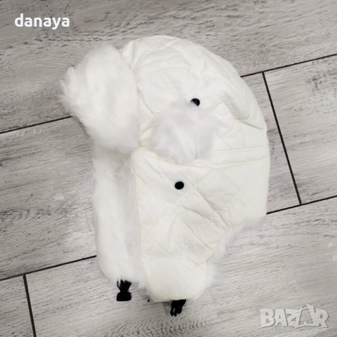 3279 Червена зимна шапка тип ушанка, снимка 12 - Шапки - 38910008