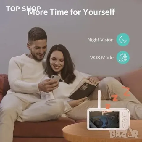 Нов Видео бебефон с VOX режим, 4 в 1 държач и Cry Detection HD екран, снимка 7 - Бебефони - 49956884