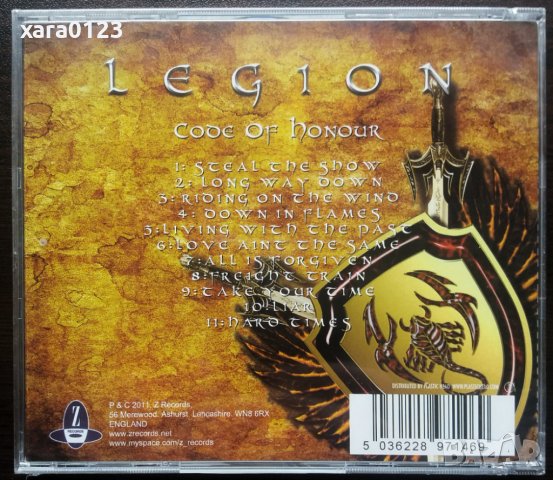 Legion – Code Of Honour, снимка 2 - CD дискове - 35718038