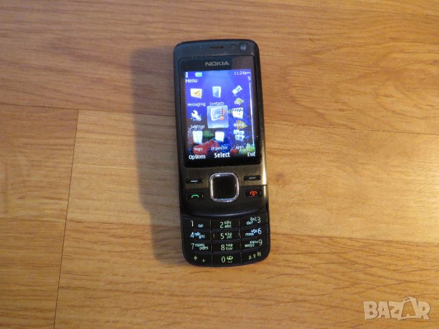плъзгащ телефон, телефон слайд с копчета NOKIA 6600i, НОКИА 6600i- 2003г. -черен панел- работещ.