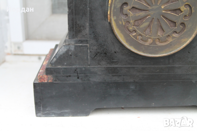 Френски настолен мраморен часовник, снимка 9 - Антикварни и старинни предмети - 44716518