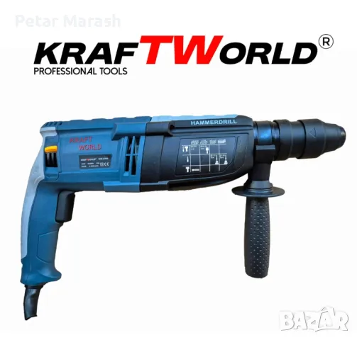 Комплект 2в1 Ъглошлайф 125мм и Ударна Бормашина KraftWorld, снимка 5 - Бормашини - 50367283