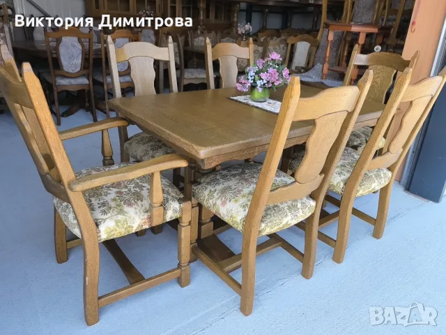 Комплект трапезария Рустик , снимка 15 - Маси - 55833799